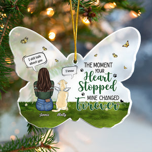 You're Forever In My Heart - Personalized Custom Butterfly Shaped Acrylic Christmas Ornament - Memorial Gift, Sympathy Gift, Christmas Gift