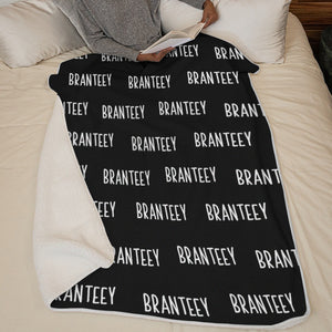 Lovely Lettering - Personalized Custom Name Blanket - Gift For Baby Kids, Youth Teenager Adult, Newborn Baby Receiving Gift