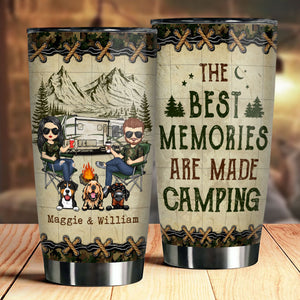 Let's Sit By The Campsite - Personalized Tumbler - Gift For Camping Lovers