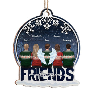 We're Best Family Forever - Family Personalized Custom Ornament - Wood Snow Globe Shaped - Christmas Gift For Family Members, Best Friends, BFF