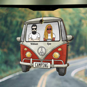 Home Is Where You Park It - Gift For Camping Couples, Personalized Camping Shaped Ornament.