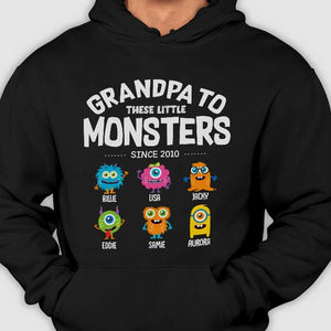 Grandpa To These Little Monsters - Gift For Dad, Grandpa - Personalized Unisex T-Shirt, Hoodie