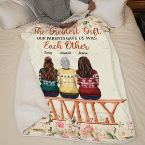 Life Is Better With Brothers & Sisters - Family Personalized Custom Blanket - Christmas Gift For Christmas Gift For Siblings, Brothers, Sisters