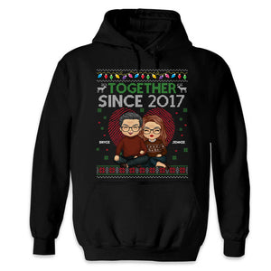 We've Been Together Since That Year - Couple Personalized Custom Unisex T-shirt, Hoodie, Sweatshirt - Christmas Gift For Husband Wife, Anniversary