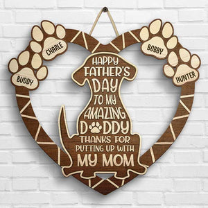 To My Amazing Dad - Personalized Shaped Wood Sign - Gift For Dad, Gift For Father's Day