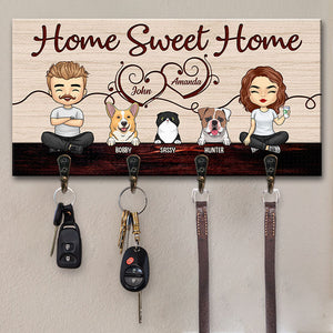 Welcome To Our Sweet Home - Personalized Key Hanger, Key Holder - Gift For Couples, Husband Wife