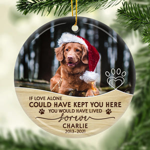 You Would Have Lived Forever - Personalized Custom Round Shaped Ceramic Photo Christmas Ornament - Upload Image, Memorial Gift, Sympathy Gift, Gift For Pet Lovers, Christmas Gift