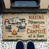 Making Memories One Campsite At A Time - Couple Personalized Custom Decorative Mat - Gift For Husband Wife, Anniversary, Camping Lovers