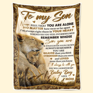 You Are Braver Than You Think & Loved More Than You Know - Family Blanket - Gift For Son From Mom