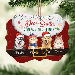 Santa Define Naughty - Dog & Cat Personalized Custom Ornament - Wood Benelux Shaped - Christmas Gift For Pet Owners, Pet Lovers