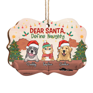 Santa Can We Negotiate - Dog & Cat Personalized Custom Ornament - Wood Benelux Shaped - Christmas Gift For Pet Owners, Pet Lovers
