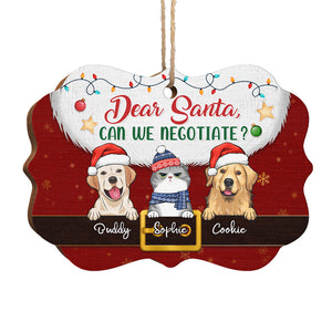 Santa Define Naughty - Dog & Cat Personalized Custom Ornament - Wood Benelux Shaped - Christmas Gift For Pet Owners, Pet Lovers