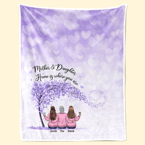 Like Mother Like Daughter - Family Personalized Custom Blanket - Gift For Daughter From Mother