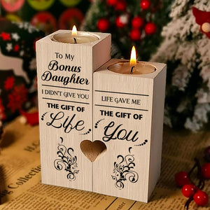 Life Gave Me The Gift Of You - Family Candle Holder - Gift For Daughter