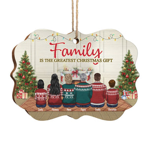 The Greatest Christmas Gift Is Family - Personalized Custom Benelux Shaped Wood/Aluminum Christmas Ornament - Gift For Family, Christmas Gift