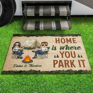 Making Memories One Campsite At A Time - Couple Personalized Custom Decorative Mat - Gift For Husband Wife, Anniversary, Camping Lovers