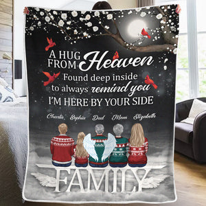 We're Here By Your Side - Memorial Personalized Custom Blanket - Sympathy Gift, Christmas Gift For Family Members