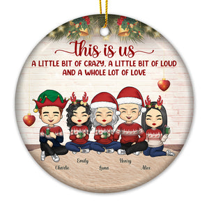 All Hearts Come Home For Christmas - Family Personalized Custom Ornament - Ceramic Round Shaped - Christmas Gift For Family Members