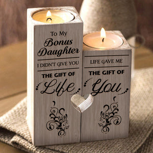 Life Gave Me The Gift Of You - Family Candle Holder - Gift For Daughter