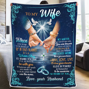 Believe In Yourself And Remember To Be Awesome - Couple Blanket - Valentine Gift For Wife From Husband