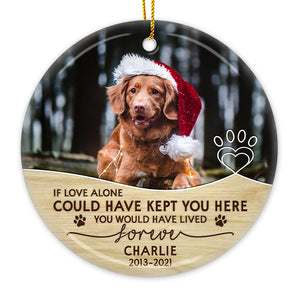 You Would Have Lived Forever - Personalized Custom Round Shaped Ceramic Photo Christmas Ornament - Upload Image, Memorial Gift, Sympathy Gift, Gift For Pet Lovers, Christmas Gift