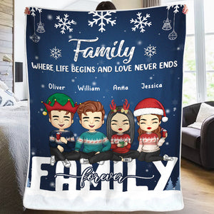 This Is Us, A Whole Lot Of Love - Family Personalized Custom Blanket - Christmas Gift For Family Members