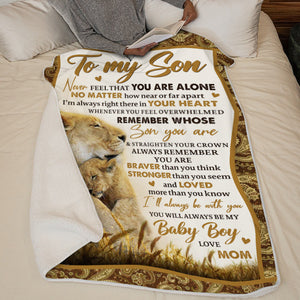 You Are Braver Than You Think & Loved More Than You Know - Family Blanket - Gift For Son From Mom