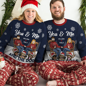 Just You, Me & Our Dogs - Couple Personalized Custom Ugly Sweatshirt - Unisex Wool Jumper - Christmas Gift For Husband Wife, Anniversary