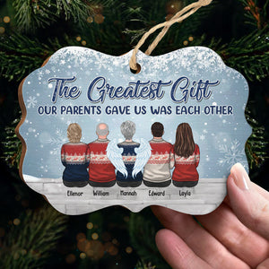 The Love Between Brothers & Sisters Is One Of Life's Greatest Blessings - Personalized Custom Benelux Shaped Wood, Aluminum Christmas Ornament - Gift For Siblings, Christmas New Arrival Gift