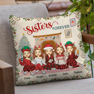Life Is Better With Friends - Bestie Personalized Custom Pillow (Insert Included) - Christmas Gift For Best Friends, BFF, Sisters