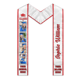 Congratulations Class of 2024 Best Gift For Graduation's Day - Upload Image - Personalized Graduation Stole
