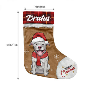 Merry Christmas My Beloved Fur Baby - Personalized Custom Christmas Stocking - Gift For Pet Lovers, Christmas Gift