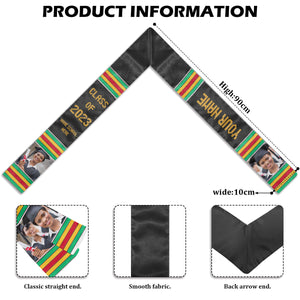 Class of 2024 Kente Cloth Best Gift For Graduation's Day - Personalized Stoles.