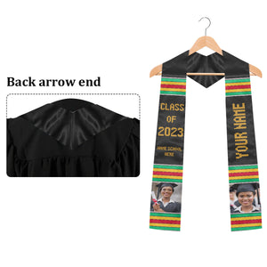 Class of 2024 Kente Cloth Best Gift For Graduation's Day - Personalized Stoles.