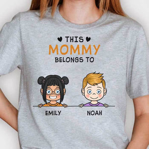 This Mommy Belongs To - Personalized Unisex T-Shirt - Gift For Mom