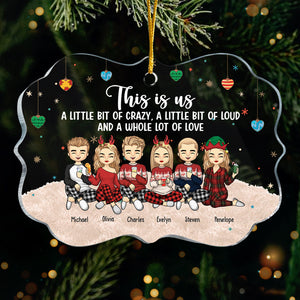 A Whole Lot Of Love - Family Personalized Custom Ornament - Acrylic Benelux Shaped - Christmas Gift For Family Members