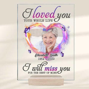 I'll Miss You Forever - Personalized Acrylic Plaque - Husband Wife