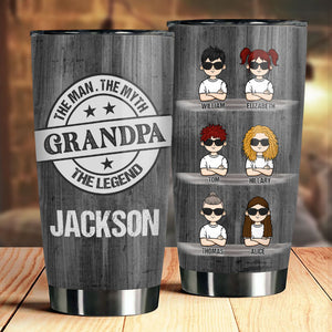 Grandpa, The Man, The Myth, The Legend - Gift For Dad, Grandpa - Personalized Tumbler