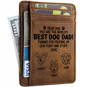 You're The World's Best Dog Dad - Personalized Card Wallet - Gift For Dad, Gift For Father's Day
