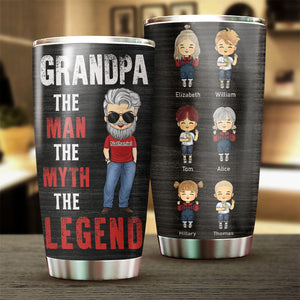 Dad Grandpa The Myth The Legend - Gift For Dad, Grandpa - Personalized Tumbler