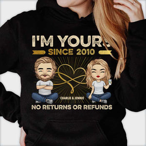 No Returns Or Refunds - Personalized Unisex T-Shirt, Hoodie, Sweatshirt - Gift For Couple, Husband Wife, Anniversary, Engagement, Wedding, Marriage Gift