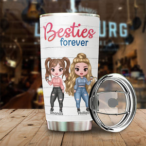 Besties Forever - Thank You For Being My Unbiological Sisters - Personalized Tumbler.