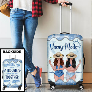 We're Trouble When We're Together, Who Knew! - Gift For Bestie - Personalized Luggage Cover