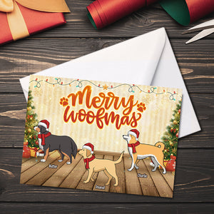 Merry Woofmas - Dog Personalized Custom Postcard, Greeting Cards - Christmas Gift For Pet Owners, Pet Lovers