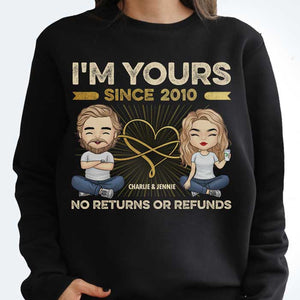 No Returns Or Refunds - Personalized Unisex T-Shirt, Hoodie, Sweatshirt - Gift For Couple, Husband Wife, Anniversary, Engagement, Wedding, Marriage Gift