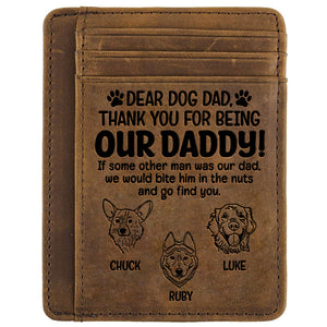 I'd Bite Him In The Nuts - Personalized Card Wallet - Gift For Dad, Gift For Father's Day