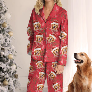 Happy Pawlidays, Christmas Is Coming - Dog & Cat Personalized Custom Face Photo Pajamas - Upload Image, Christmas Gift For Pet Owners, Pet Lovers