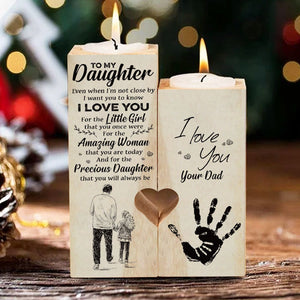 To My Daughter, I Want You To Know I Love You - Family Candle Holder - Christmas Gift For Daughter From Dad