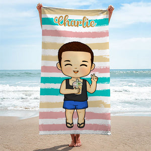 We All Need Vitamin Sea - Personalized Custom Beach Towel - Gift For Family, Gift For Kids, Christmas Gift