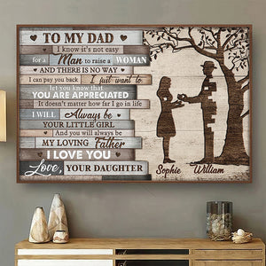 I Will Always Be Your Little Girl - Personalized Horizontal Poster.